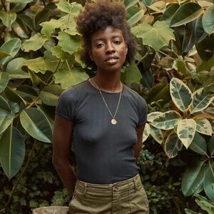 DÔEN Vivi Tee, Black Pointelle, XS